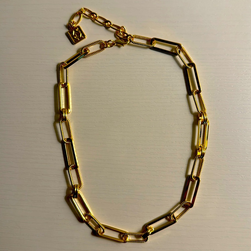 Zenzii Gold Paperclip Chain Necklace | Modern Link Statement Necklace